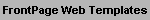 FrontPage Web Templates