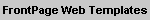 FrontPage Web Templates